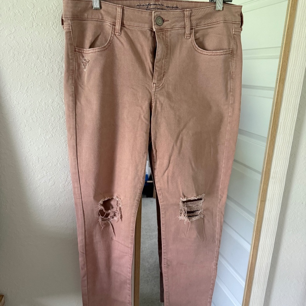 Distressed jeans